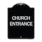 Signmission Designer Series Church Entrance, Black & Silver Heavy-Gauge Aluminum Sign, 24" x 18", BS-1824-24457 A-DES-BS-1824-24457 - alternate 1